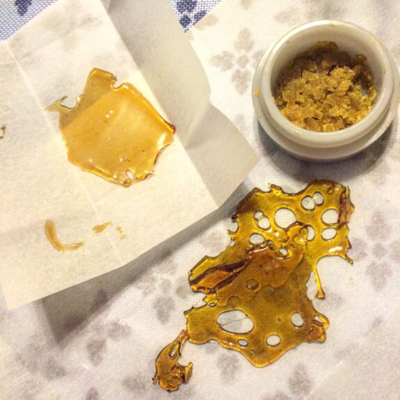 Different styles of cannabis concentrate